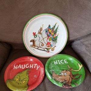 The Grinch party plates
